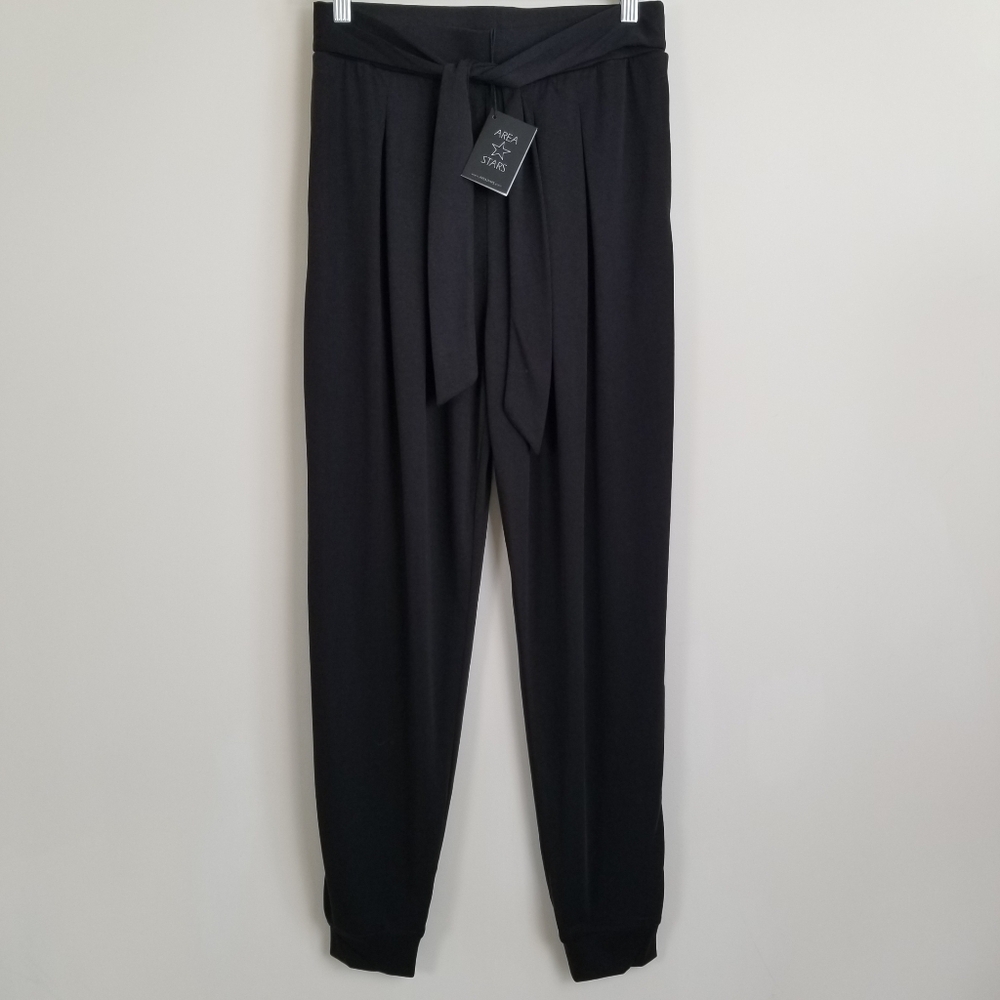 Area Stars Pleated Tie Front Joggers Soft Small NWT - Picture 2 of 7